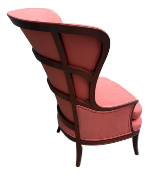 1940s John M. Smythe Attributed Deco Wingback Arm Chair