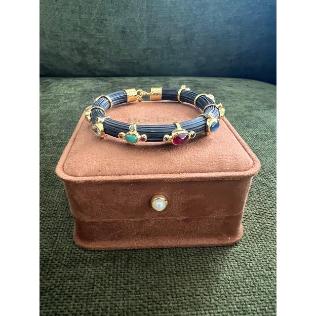 Bochic "Capri" Ruby & Multi Color Sapphire Choker Set In 18K Gold & Silver For Sale - Image 17 of 18