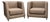 Geraldo De Barros Pair of Armchairs in Blackened Steel & Taupe Mushroom Wool Bouclé, Brazil, 1970s For Sale