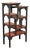 Anglo-Indian 1930s Black Painted Tiered Shelf with Carved Scrolling Foliage For Sale