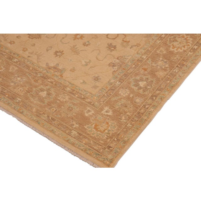 1990s 1990s Classic Ziegler Tan Brown Hand-Knotted Wool Rug - 9'11'' X 13'8'' For Sale - Image 5 of 8