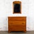1930s to 1950s Transitional Solid Maple Gentleman’s Chest With Hand Carved Pulls and Wall Mirror For Sale - Image 4 of 18