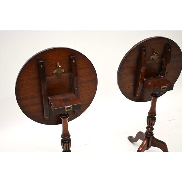 1950s Antique Georgian Wine Tables, 1950, Set of 2 For Sale - Image 5 of 11