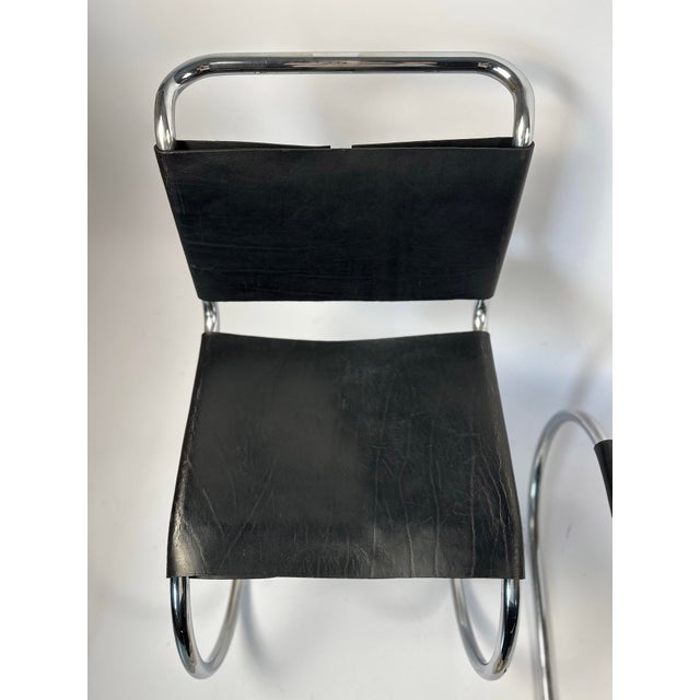Metal MR10 Chairs by Ludwig Mies Van Der Rohe for Knoll International, 1970s, Set of 2 For Sale - Image 7 of 10