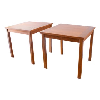 Mid Century Modern Pair of Danish Teak Side Tables For Sale