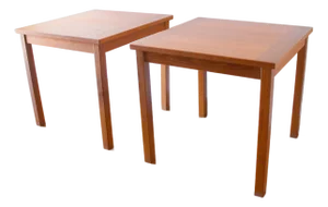 Mid Century Modern Pair of Danish Teak Side Tables