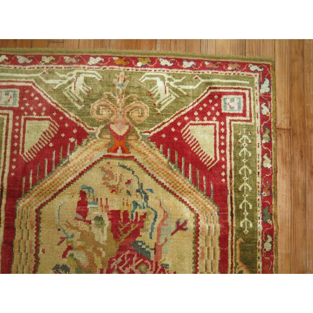 Asian Antique Zabihi Collection Antique Turkish Ghiordes Rug - 3'11" x 6' For Sale - Image 3 of 6