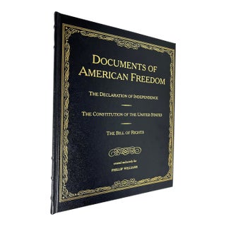 2010s Illustrated Black Leather Easton Press Special Edition Folio, Documents of American Freedom - 1 Book For Sale