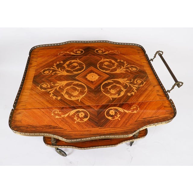 Vintage Italian Marquetry Drinks Trolley from Sorrento For Sale - Image 6 of 16