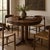 Vintage Solid Hardwood Round Pedestal Breakfast Table in Old Chapel Smoked Walnut For Sale - Image 4 of 4