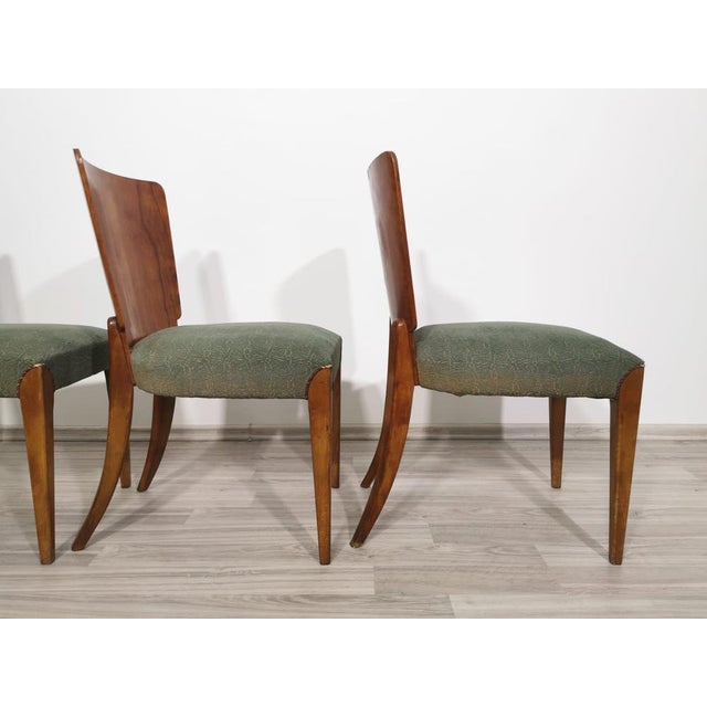 Art Deco Dining Chairs by Jindrich Halabala, 1940s, Set of 4 For Sale - Image 9 of 15