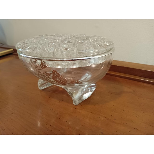 Viking Glass Company Vintage Martinsville Viking #1048 Flowerlite Oval Clear "Flanders" Flower Frog For Sale - Image 4 of 7