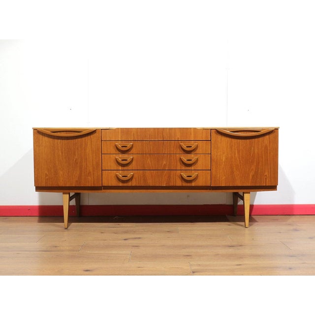 Mid Century Modern Vintage British Teak Sideboard Credenza For Sale - Image 13 of 15