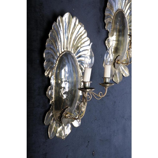 Antique 20th Century Brass Shell-Shaped Wall Sconces, Set of 2 For Sale - Image 16 of 18