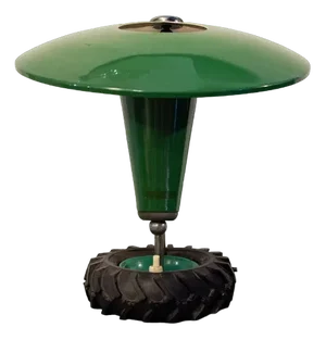 Vintage Italian Aluminum Lacquin and Rubber Lamp, 1960s