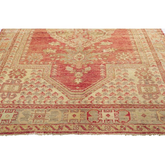 Mid 20th Century Vintage Turkish Oushak Rug - 04'04 X 07'00 For Sale - Image 4 of 10