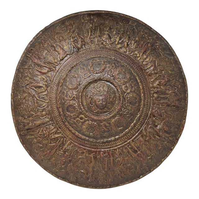 Rare Harold Studios Medusa Parade Shield Wall Sculpture After the 1552 Jörg Sigman Masterpiece For Sale