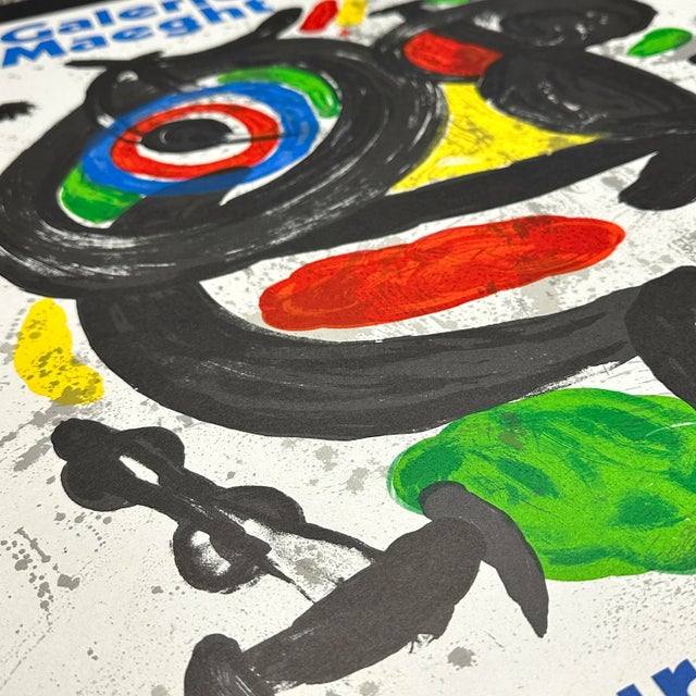 Joan Miró Original 1970 Joan Miró Sculpture Exhibition at Galerie Maeght Screenprint For Sale - Image 4 of 5