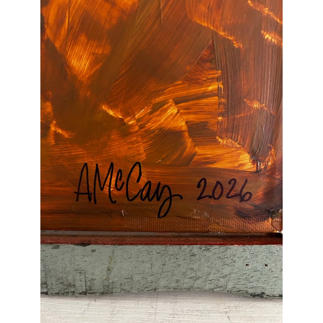 Original Pop Art Painting of Hot Pink Smoking Lips by Alex McCay For Sale In Philadelphia - Image 6 of 6