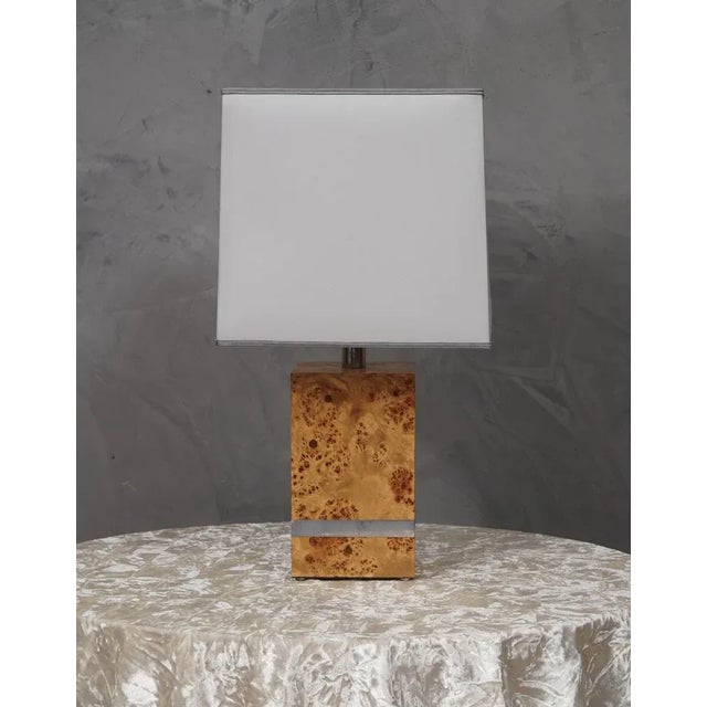 Mid-Century Modern Maple Wood Table Lamp by Tommaso Barbi, 1980s For Sale - Image 3 of 9