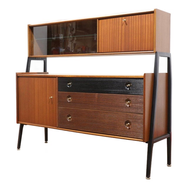 Mid Century Modern Vintage Teak Afromosia Credenza Buffet by Nathan Danish Style For Sale
