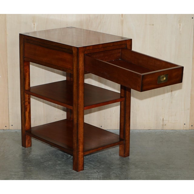 Military Campaign Side Table with Single Drawer For Sale - Image 18 of 18