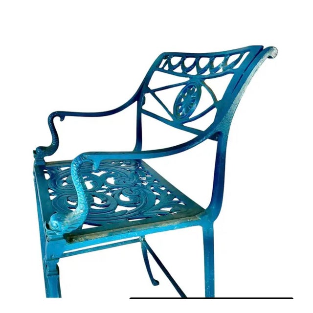 Mid-Century Aluminum Patio Barstools, a Pair For Sale - Image 4 of 8