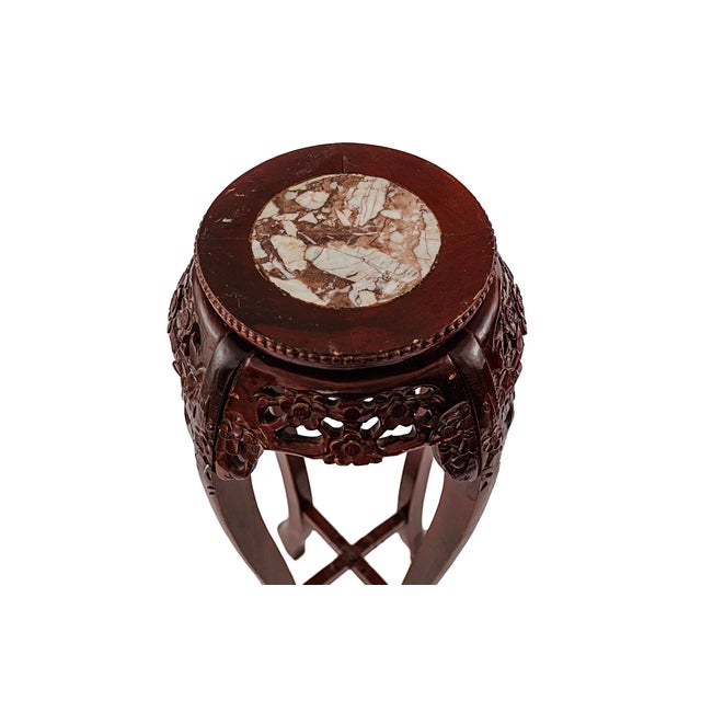 Late 20th Century Vintage Ming Dynasty Style Pedestal Plant Stand For Sale - Image 4 of 8