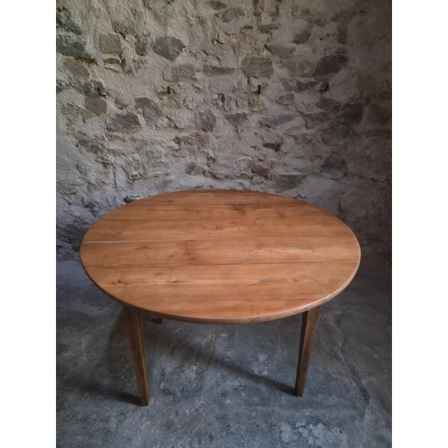 Antique French Rustic Cherrywood Drop-Leaf Table, 1900s For Sale - Image 11 of 17