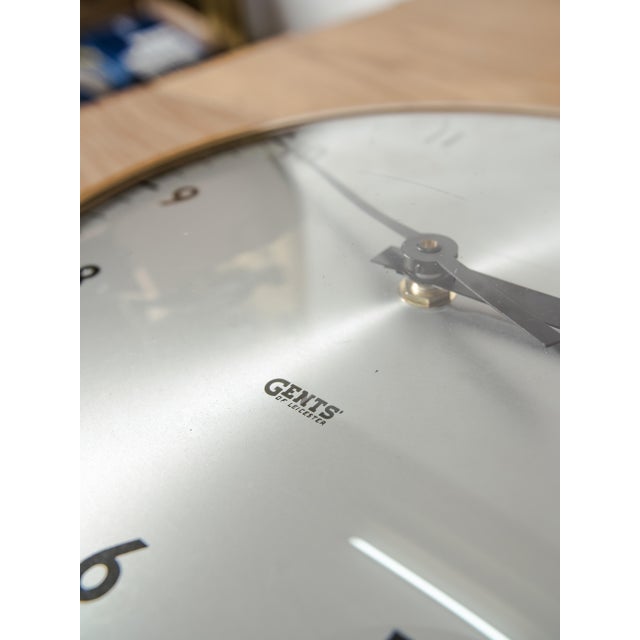 An original 1960s wall clock marked Gent of Leicester on the dial, once a slave clock in a British factory or workplace,...