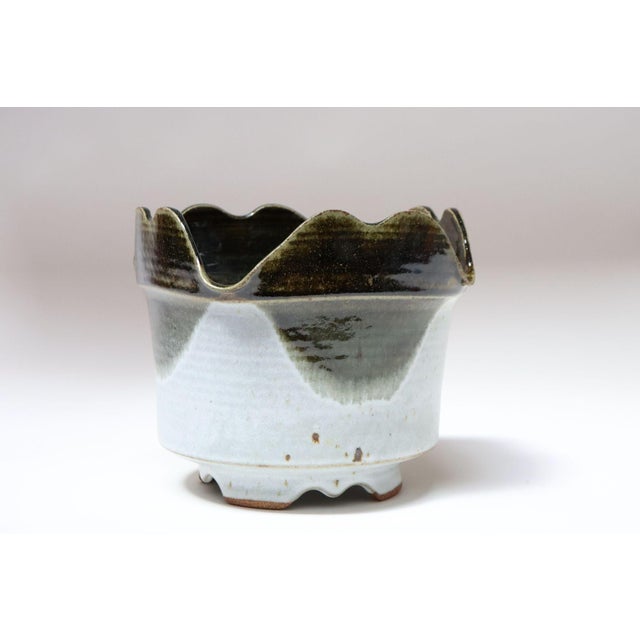 Studio ceramic planter by ceramicist, Deanna Nichols (b. 1942-2017, Missouri). Holding a BFA from Kansas City Art...
