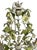 Mid century Italian tole chandelier. Cream, yellows and greens, this classic design includes roses and five arms for...