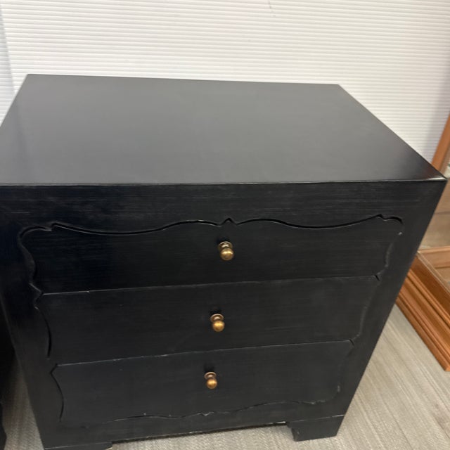 Scalloped Drawer Nightstands, Pair For Sale - Image 11 of 12
