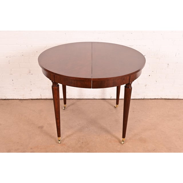 Kindel Furniture Kindel Furniture French Regency Louis XVI Cherry Wood Dining Table or Breakfast Table, Newly Refinished For Sale - Image 4 of 11