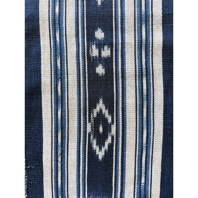Mid 20th Century Vintage Hand-woven Ikat Poncho from Central Ecuador For Sale - Image 5 of 8
