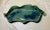 Large Oval Green and Blue Studio Ceramic Platter With Swirl Handles - Signed For Sale In San Diego - Image 6 of 7