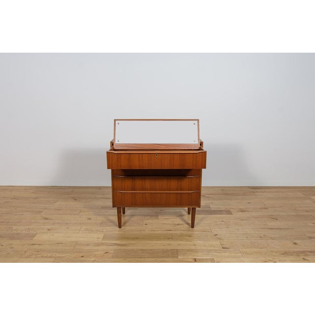 Brown Mid-Century Teak Dresser with Dressing Table, Denmark, 1960s For Sale - Image 8 of 18
