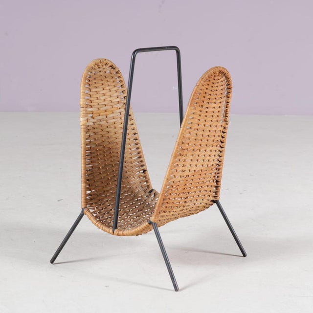 Magazine Holder attributed to Carl Auböck, Denmark, 1950s For Sale - Image 5 of 9
