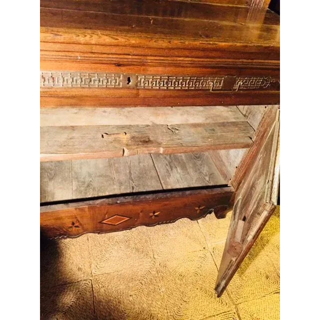 Late 18th Century Late 18th Century to 1800 French Buffet With Inlaid Stars & Spindles Brittany For Sale - Image 5 of 13