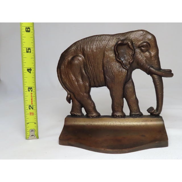 Vintage Solid Cast Bronze Elephant Bookends a Pair Chairish