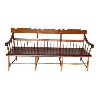 19th Century Pennsylvania Windsor Bench For Sale