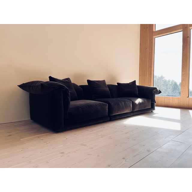 Wood Montauk Jill Sofa, Dark Brown - 120" For Sale - Image 7 of 12