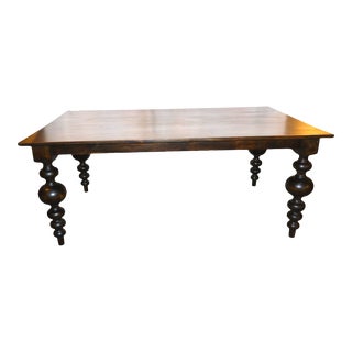 Dark Walnut Cypress Dinging Table For Sale