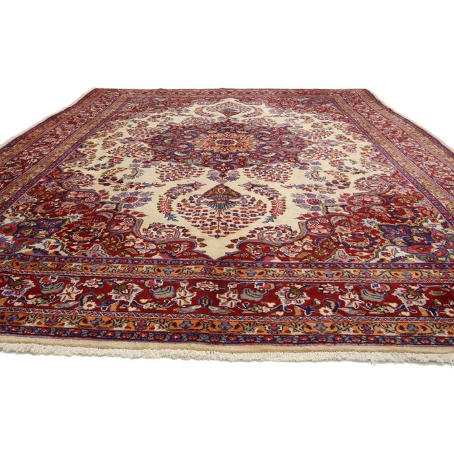 Victorian Vintage Persian Khorassan Rug - 09'07 X 12'09 For Sale - Image 3 of 7
