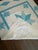 Vintage Handmade Quilted Turquoise and White Lone Star Quilt For Sale - Image 12 of 15