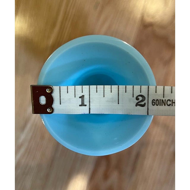 Aqua 19th Century Portieux Vallerysthal Aqua Blue Opaline Vase For Sale - Image 8 of 9