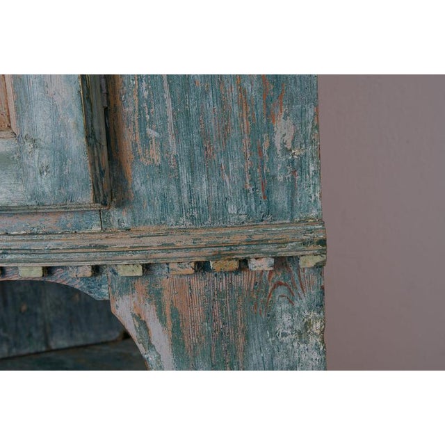 Brown Antique Gustavian Pine Corner Cabinet, Sweden, 1820 For Sale - Image 8 of 11