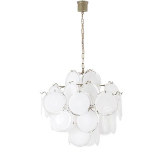 Murano Glass Chandelier Decorated with Discs, 1970s For Sale
