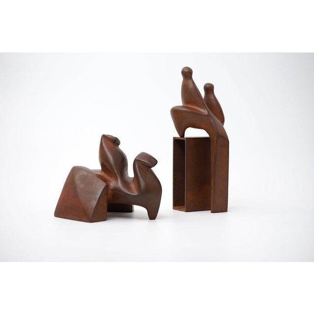 Abstract Cast Iron Zezootier & Reiter Sculpture by Gertraude Zebe, 1997 For Sale - Image 16 of 17