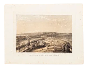 View of the Military Field in Magenta - Lithograph by Carlo Perrin - 1860 1860